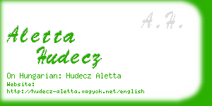 aletta hudecz business card